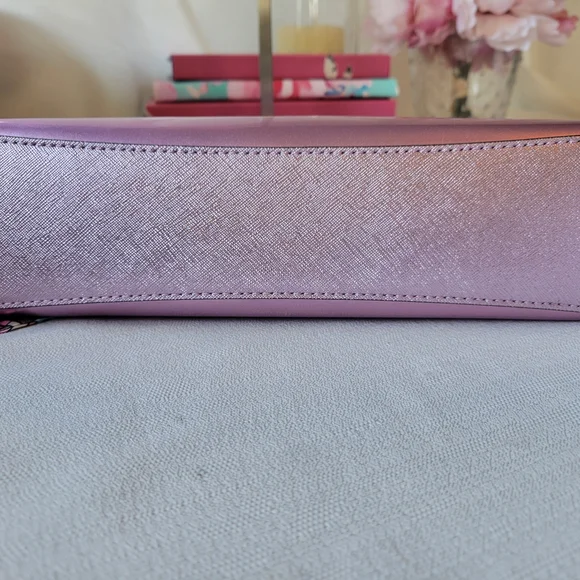 Kate Spade Kenzie Purple Metallic Shoulder Bag & Card Holder - Picture 8 of 9